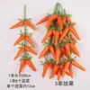 Modelo de Atrezo Colgante de Cuerda de Verduras Simulación Granos Maíz Chile Rojo Colgante Adorno Colgante de Casa de Campo Decoración