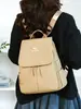 Mochila Simples de Viagem, Mochila Escolar para Estudantes, Mochila para Meninas do Ensino Fundamental e Médio, Mochila Feminina Versátil Casual de Cor Sólida