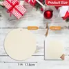 Nuevos 10 piezas adornos de Navidad de madera DIY etiquetas de madera en blanco sin terminar para pintar
