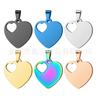 Nueva Etiqueta de Acero Inoxidable de Moda con Recorte en Forma de Corazón Etiqueta Redonda Puede Ser Grabada/Estampada Etiqueta de Identificación para Perro Joyería de Acero Titanio