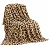 Manta de franela a cuadros para comercio exterior transfronterizo, manta de sofá con estampado de cebra y leopardo, manta de forro polar para siesta en la oficina