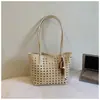 Bolsa de Mano Vintage Calada para Mujer 2026 Nueva Tendencia Bolso de Hombro Coreano de Nicho Bolso Tote Simple de Gran Capacidad