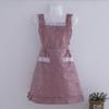 Delantal de cocina de estilo étnico, antimanchas, resistente a la suciedad, de lona, para mujer, para catering, ropa de trabajo especial.