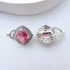 Broche de Moda para Collar, Conector de Pulsera, Accesorios para Joyería DIY, Broche Final, Chapado en Oro Real, Cuadrado, Circonita Microincrustada