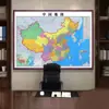 Mapa de la provincia de China mundial pintura colgante con marco de madera maciza fondo de sala de estar oficina estudio pared pintura decorativa con marco de madera maciza