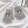 Guantes de Dachshund para Niños de 2 a 6 Años Lindos Dibujos Animados de Invierno Resistentes al Frío Calientes Engrosados Unisex de Cinco Dedos Venta al por Mayor