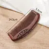 Peine de Madera Tallada de Sándalo Rojo Natural con Mango Largo, Peine de Dientes Anchos, Caja de Regalo, Reunión Anual, Regalo del 38º Festival, Peine Masajeador para Mujeres