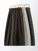 Pantalones de pierna ancha de cintura alta retro nuevos para principios de otoño para mujer, pantalones de traje holgados con temperamento adelgazante, pantalones largos casuales estilo para ir al trabajo