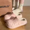 Bolsa con estampado de estrellas y zapatos de algodón impermeables para mujer, nuevo estilo otoño e invierno para uso en exteriores, antideslizantes, estilo pareja, pantuflas de algodón cálidas para el hogar, hombre