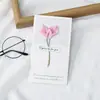 Cartão de Cumprimentos com Flores Secas Flor Artesanal Bênção Mensagem de Agradecimento Presente de Aniversário Professor Mãe Dia dos Namorados Cartão Dobrável