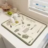Esterilla Drenante con Patrón de Mármol para Cocina Transfronteriza Esterilla de Tierra de Diatomeas para Encimera Mesa de Comedor Esterilla Absorbente de Agua Aislante de Calor Temu Al por Mayor en Stock