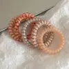 Lindo y Fresco Goma para el Cabello de Cable de Teléfono para Niñas, Nueva Cuerda para el Cabello Versátil y Duradera de Verano con un Toque de Alta Gama, Accesorio para el Cabello sin Marcas