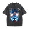 Camiseta masculina e feminina com estampa digital, casual de verão, para todos os tipos de combinações, solta, retrô, anime antigo, moda masculina