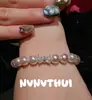 Joyería Luna Mar Rosa Manta Rosa Perla Diamante Brillante Pulsera Nuevo Estilo Chino Azul Naranja Flor Explosiva Pulsera de Cuentas