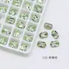 Rhinestones Octogonales Largos Dongzhou de 4*6 mm para Uñas, Rhinestones Octogonales Rectangulares con Base Puntiaguda, Rhinestones para Uñas DIY, Decoraciones Súper Brillantes para Uñas