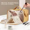 Bolsa de Cosméticos de Cuero de PU para Nuevo Producto de Amazon Transfronterizo, Gran Capacidad, de Alta Gama, Portátil para Viajes, Bolsa de Almacenamiento para Artículos de Tocador y Cosméticos