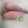 Corona de moca colorida asta labio uña de mano uña de oreja piercing de hueso interno joyería acero de titanio nicho ins chica popular linda