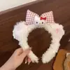 Pelúcia Fofa Gato Kt Laço Faixa de Cabelo Infantil Acessórios de Cabelo para Meninas Faixa Super Fofa Antiderrapante Presilha de Cabelo