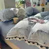 Conjunto de Renda Jacquard Tecido Colorido Novo 2026 de Quatro Peças