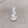 Novo Pingente de Fivela da Paz Tipo Gelo Calcedônia Branca Ágata Natural Jade Cavalo Pingente Venda por Atacado Transmissão ao Vivo Item Mais Vendido