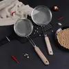 Escumadeira de Cozinha de Aço Inoxidável para Fritura, Peneira Grande para Macarrão, Filtro Doméstico para Leite de Soja, Peneira de Malha Fina