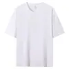 Camiseta de Manga Corta de Algodón Puro de Alto Gramaje de 240g Uniforme de Equipo Personalizado Camiseta Publicitaria con Texto Impreso Uniforme de Clase DIY Camiseta de Media Manga con Hombro Caído