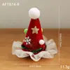 Diadema Navideña Pinza para el Pelo con Lazo Pinza para Sombrero Malla Roja Astas Pinza Pequeña Accesorios para el Cabello para Adultos y Niños