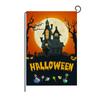 Bandera de Jardín Nueva de Halloween Transfronteriza Amazon Bandera de Lino Estampada de Calabaza Decoración de Patio Hecha a Mano