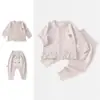 Conjunto de niña para otoño, ropa casual para salir, sudadera y pantalón de chándal súper lindos y adorables para bebé, conjunto de dos piezas para primavera y otoño