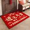 Felpudo Rojo Festivo de Entrada y Salida Segura Patrón de Nubes Auspiciosas Chinas y Peces Koi Felpudo para la Entrada del Pasillo Decoración de Casa Nueva Felpudo