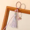 Llavero de borla hecho a mano, nudo de maíz degradado estilo chino, accesorio colgante de borla tejida DIY, venta al por mayor