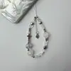 Pulsera Creativa de Cristal Perla Lazo Lanyard para Teléfono Decoración de Accesorio de Teléfono Estilo Ins Encanto de Teléfono Yiwu