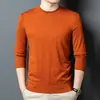 Suéter fino de lana para hombre, camiseta clásica de color sólido con cuello redondo multicolor Suministro de comercio electrónico transfronterizo