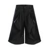 Pantalones de traje cropped de pierna ancha plisados estilo American cleanfit OREETA para hombre y mujer, shorts casuales holgados de alta gama