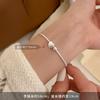 Pulsera de Cadena de Hueso de Serpiente de Corazón de Plata Esterlina 925 Nicho Pulsera de Alta Gama Pulsera para Mejor Amiga Pulsera para Mujer Lujo Accesible Joyería de Mano