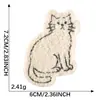 Original Nuevo Dibujo Animado Lindo Bordado de Toalla Gatito Beige Estilo Autoadhesivo Adecuado para Parche de Bordado para Carcasa de Teléfono DIY