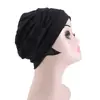 Nuevo sombrero de pañuelo para la cabeza anudado de color liso estilo europeo y americano, sombrero tipo turbante de copa plana, sombrero para protección del cabello, sombrero transfronterizo JDT-532