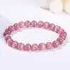 Pulseira de Pedra Olho de Gato Branca, Pulseira de Olho de Gato Moderna e Versátil para Meninas, Joia Redonda para Mão, Disponível em 24 Cores