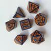 Un juego de 7 dados con elementos del Festival de los Fantasmas de Halloween, patrones festivos personalizados, traje multifacético, Juego de Mesa Dungeons & Dragons