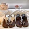 Chanclas Francesas Casuales de Moda para Ropa Exterior de Verano para Mujer 2025 Nuevas Sandalias de Playa de Suela Gruesa con Plataforma Alta con Faldas