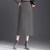 Falda lápiz a cuadros versátil y elegante para mujer, nuevo modelo otoño 2026, de cintura alta, que cubre la cadera, adelgazante, recta de longitud media