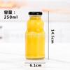 Garrafa de Vidro Redonda para Suco 250ml, Garrafa para Bebida em Formato de Cabana, Garrafa para Suco de Material Transparente para Iogurte e Pasta de Laranja