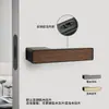 Fechadura de porta minimalista ecológica para uso doméstico, maçaneta de porta interna de madeira de nogueira, magnética, silenciosa, universal para quarto e banheiro