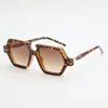Nuevas gafas de sol poligonales personalizadas para cejas para mujer, populares en Europa y América, gafas de sol irregulares con protección solar