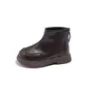 2026 Botines Nuevos para Niñas Botas de Piel Punta Redonda Botas Infantiles Estilo Británico Moda Botines Tobilleros Botas Martin Venta al por Mayor