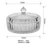 Pote de Armazenamento Redondo Espesso de Vidro Embossado Pote de Doces Pote de Cubos de Açúcar Caixa de Especiarias Caixa de Purificação Desmagnetizadora de Cristal