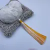 Recuerdos de Xiangfei Tuan Hua Cuentas Hebilla de Seguridad Borla 15cm Oreja Zi Estilo Antiguo Hanfu Cheongsam Solapa de Presión Guirnaldas Accesorios de Ropa