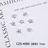 Accesorios Súper Brillantes para Uñas de Aleación con Pentagrama Hueco en Forma de Corazón, Decoraciones de Uñas con Pentagrama Tachonado de Diamantes Coloridos Dulces y Geniales