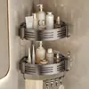 Estante de Esquina con Ventosa, Estante de Almacenamiento sin Taladro, Estante de Baño Triangular de Esquina Montado en la Pared, Estante de Almacenamiento Triangular sin Taladro