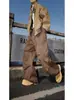 Calças Cargo Paratrooper Plissadas Estilo Japonês para Homens, Novas para Primavera e Outono, Bolso Grande, Tendência Retro High Street, Soltas Casuais, Calças Longas